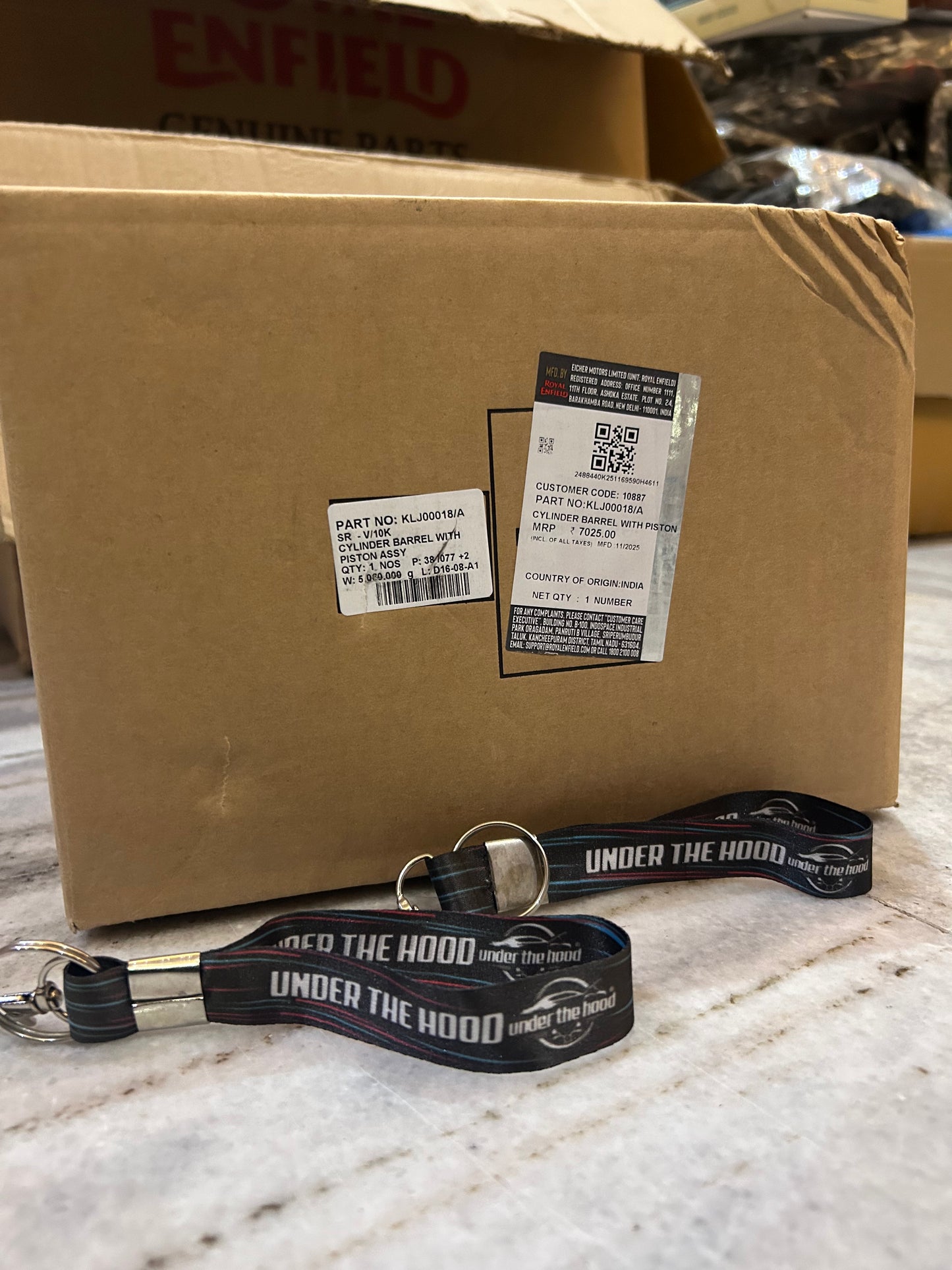 Royal Enfield KLJ00018/A – Cylinder Barrel with Piston Assembly (Black) – OEM for Classic Reborn 350, Meteor 350, Hunter 350