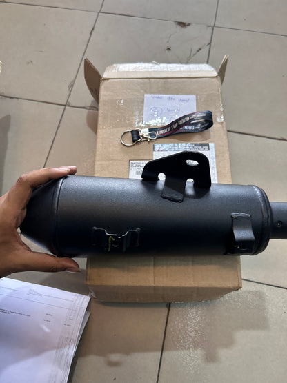 Royal Enfield Hunter 350 Stock Silencer Assembly HR Black – Genuine OEM Exhaust – RLX00794/F