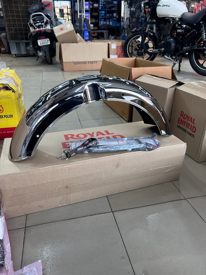 Royal Enfield Old Bullet 350 Plated Front Mudguard Kit Assembly 888494