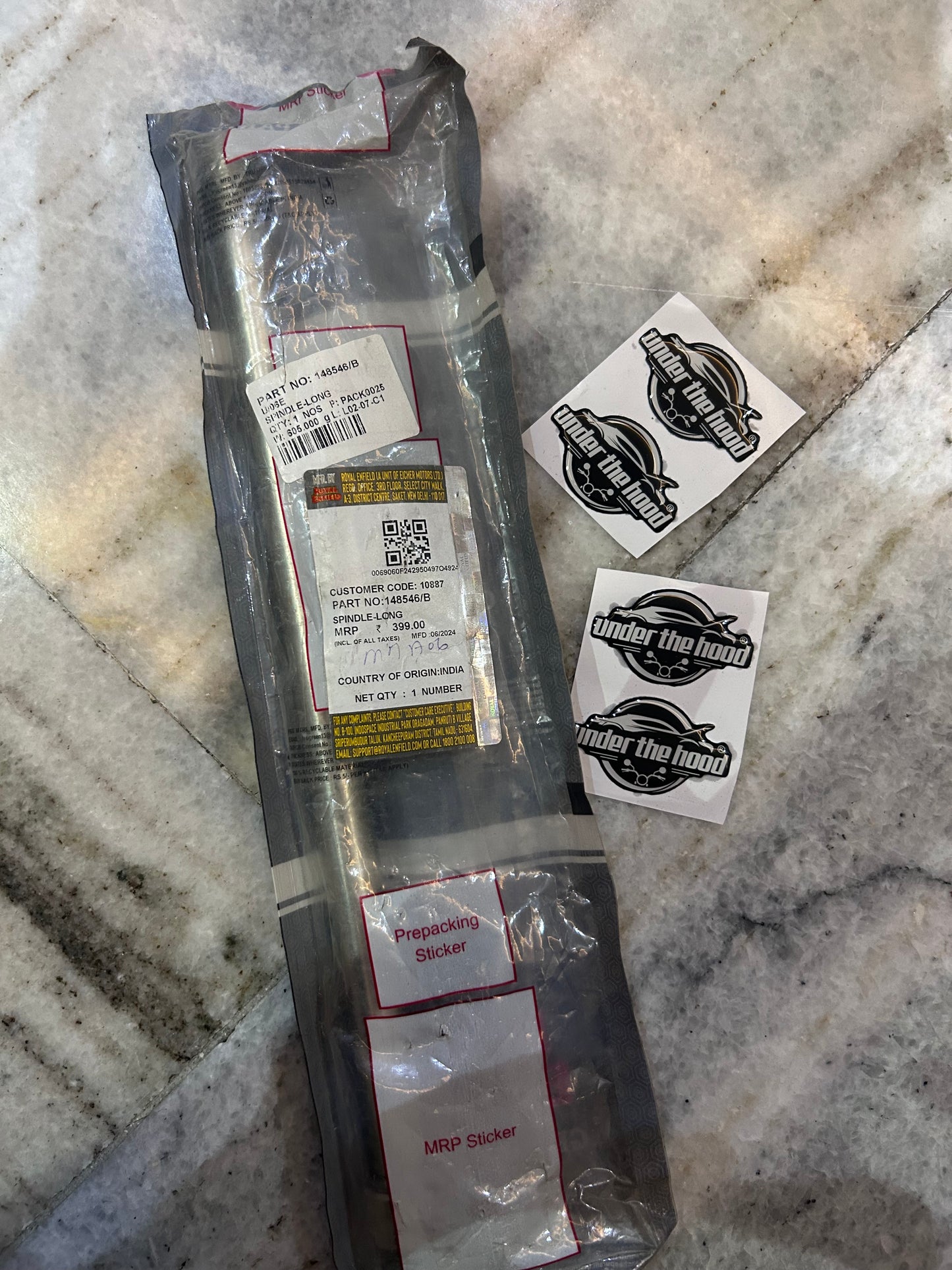 Royal Enfield 148546/B – Rear Wheel Spindle-Long (OEM Genuine) | Interceptor 650, Continental GT 650, Hunter 350, Meteor 350, Classic Reborn, New Bullet 350