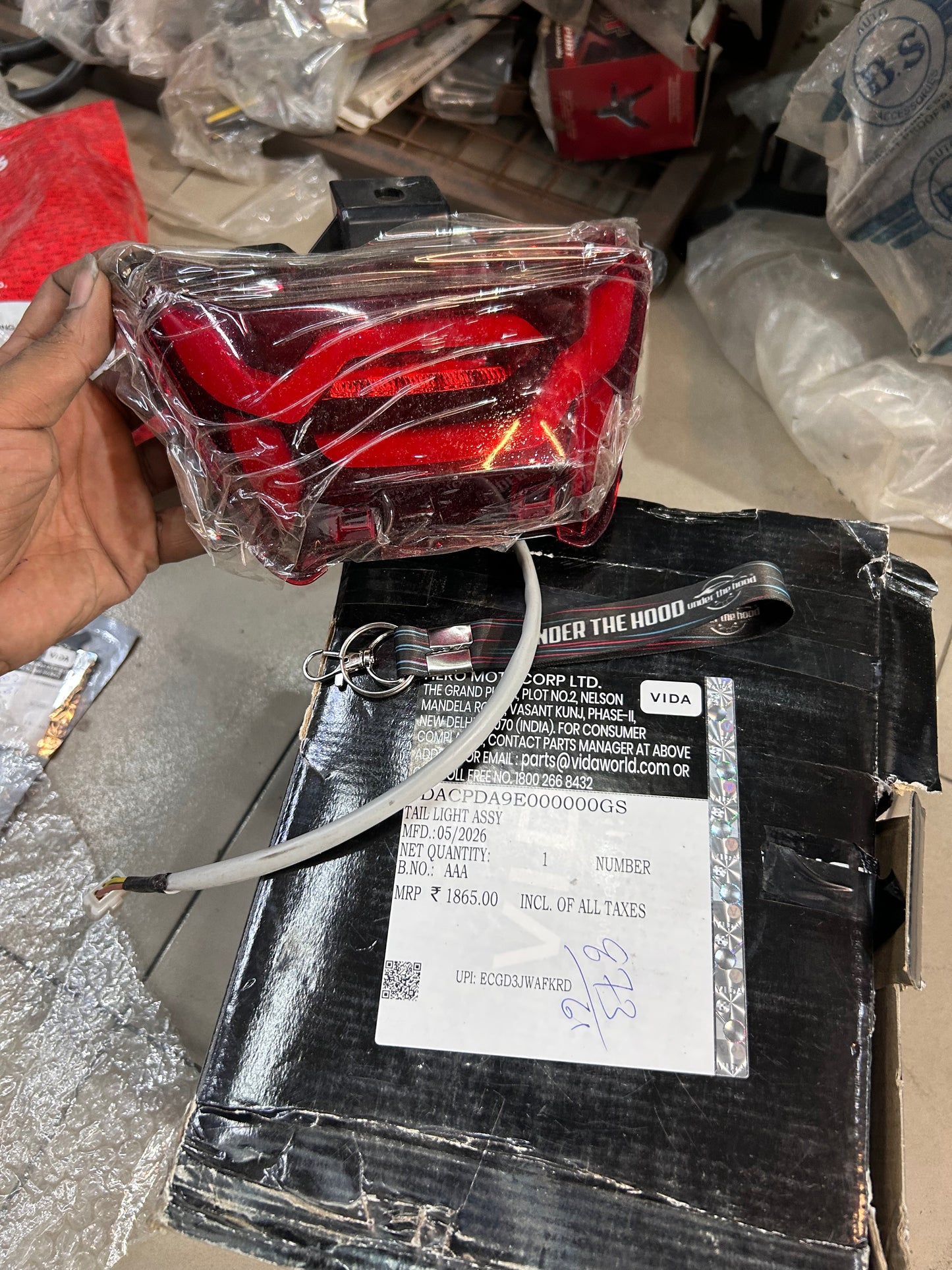 Hero VIDA VX2 Tail Light Assembly | Genuine Rear Tail Lamp Unit | VDACPDA9E000000G