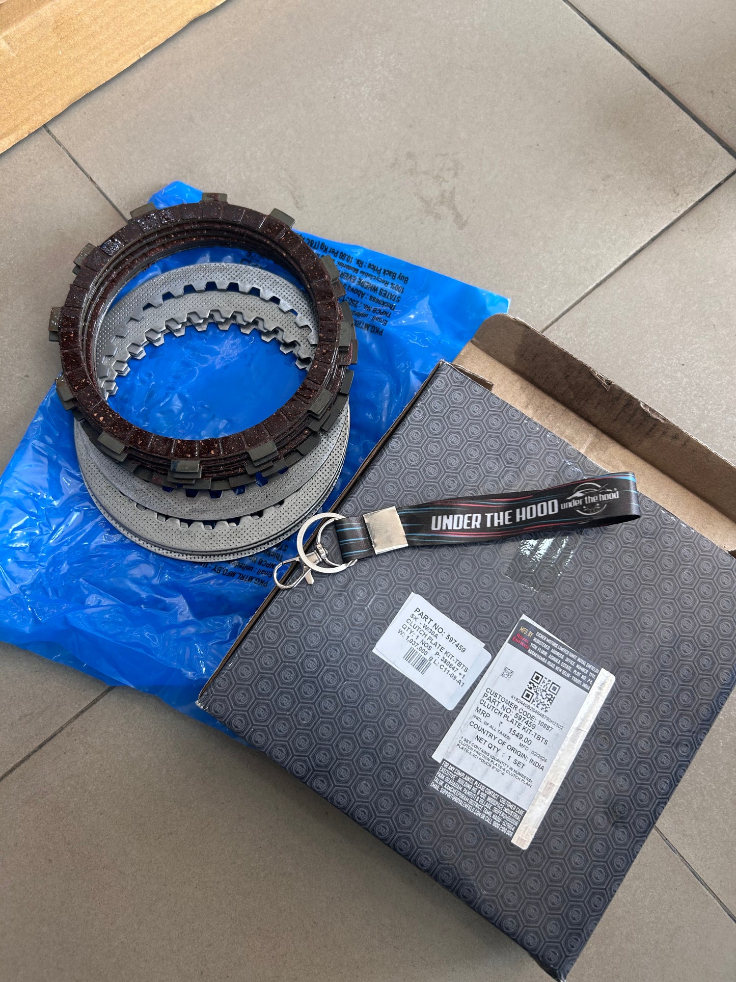 Royal Enfield 597459 Clutch Plate Kit – OEM TBTS Clutch Kit for Classic 350, Bullet 350 UCE & Thunderbird 350