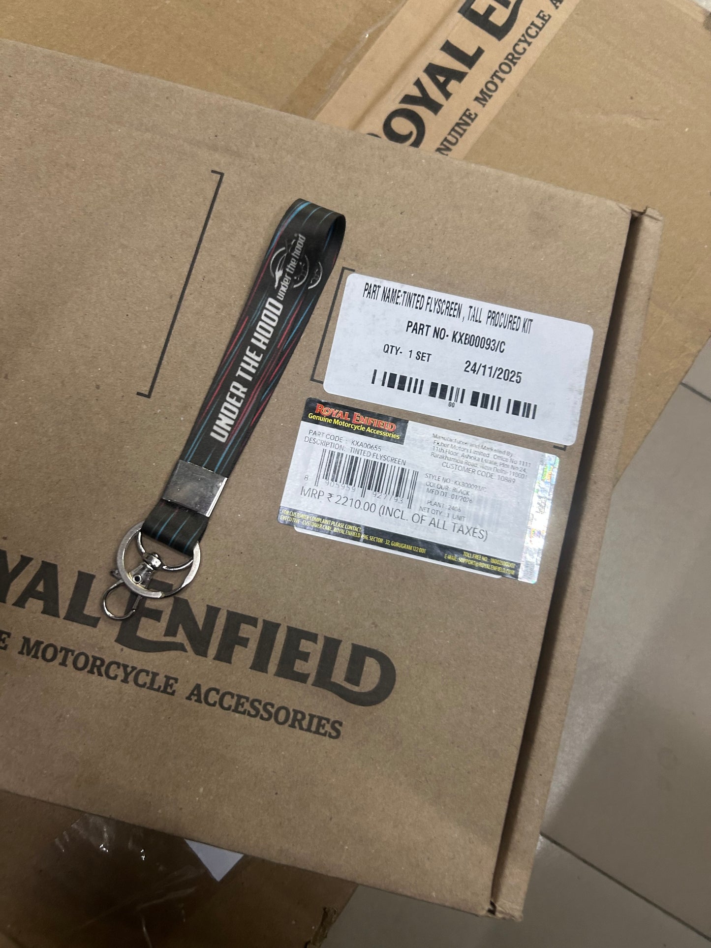 Royal Enfield Tinted Flyscreen for New Hunter 350 (April 2025 Onward) – KXA00655