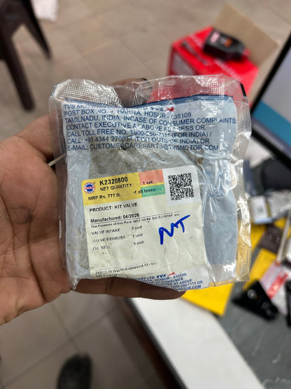 TVS K2320800 – Genuine Valve Kit (2 Intake Valves, 1 Exhaust Valve + Oil Seal) for TVS Ntorq 125