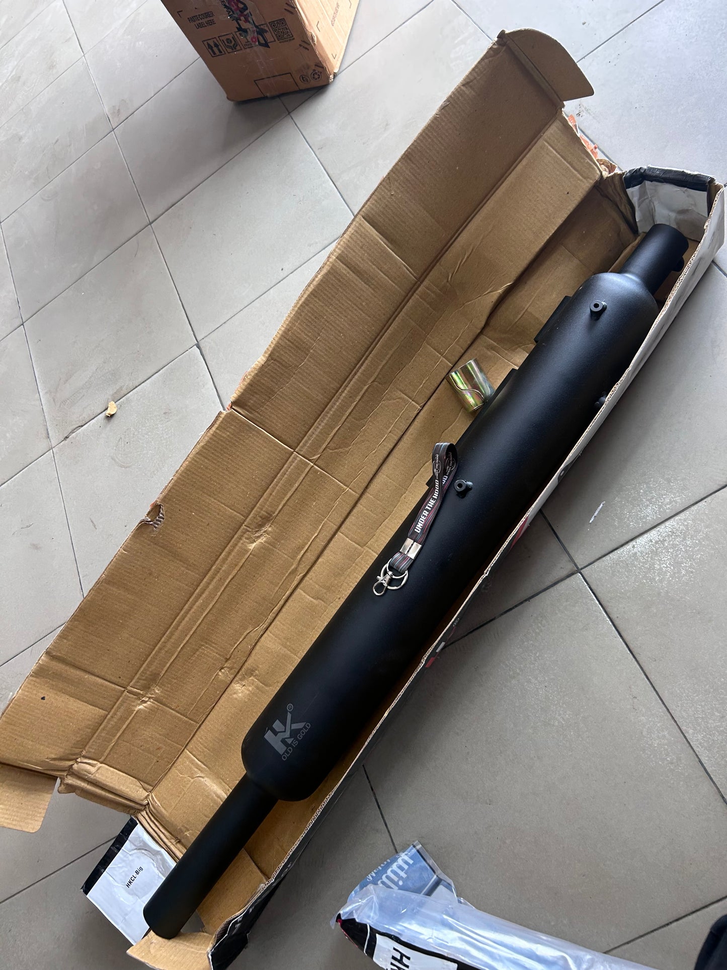 HK Long Punjab Silencer Small Mouth – Direct Fit for Royal Enfield UCE Models