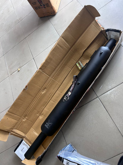 HK Long Punjab Silencer Small Mouth – Direct Fit for Royal Enfield UCE Models