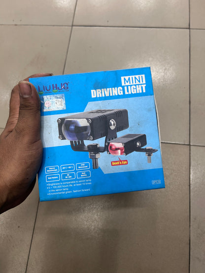 HJG Waymaker Dual Colour Fog Lights with Red Devil Eye (2 Pcs Set) – Universal LED Fog Lamps for Bikes, Cars & SUVs