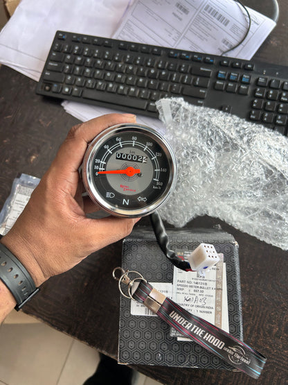 Royal Enfield Electra X 500 Grey-Face KM/H Speedometer – 146131/B