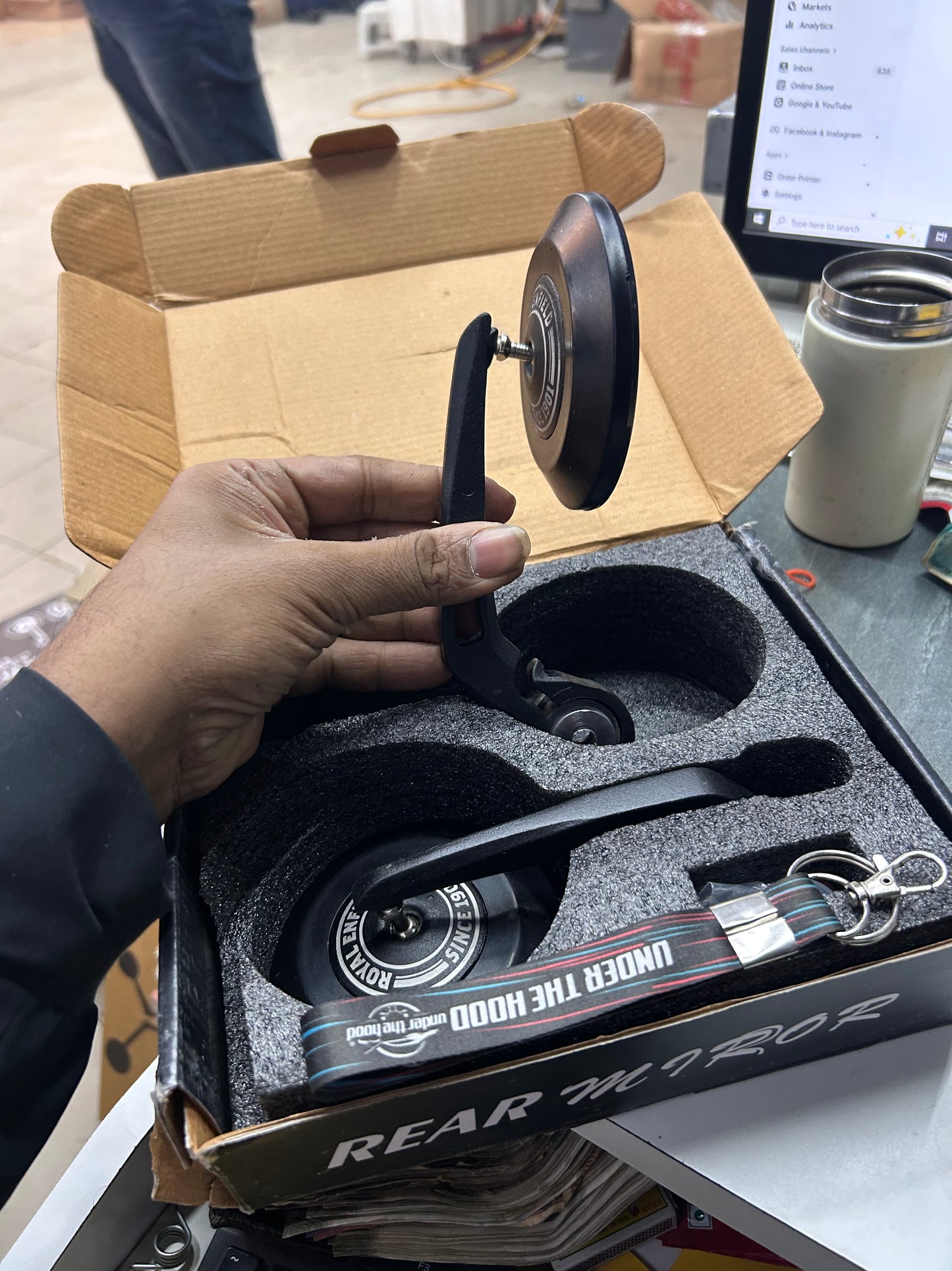 Premium GMA-Style Bar-End Touring Mirrors for Royal Enfield (Replica) – Under The Hood Edition