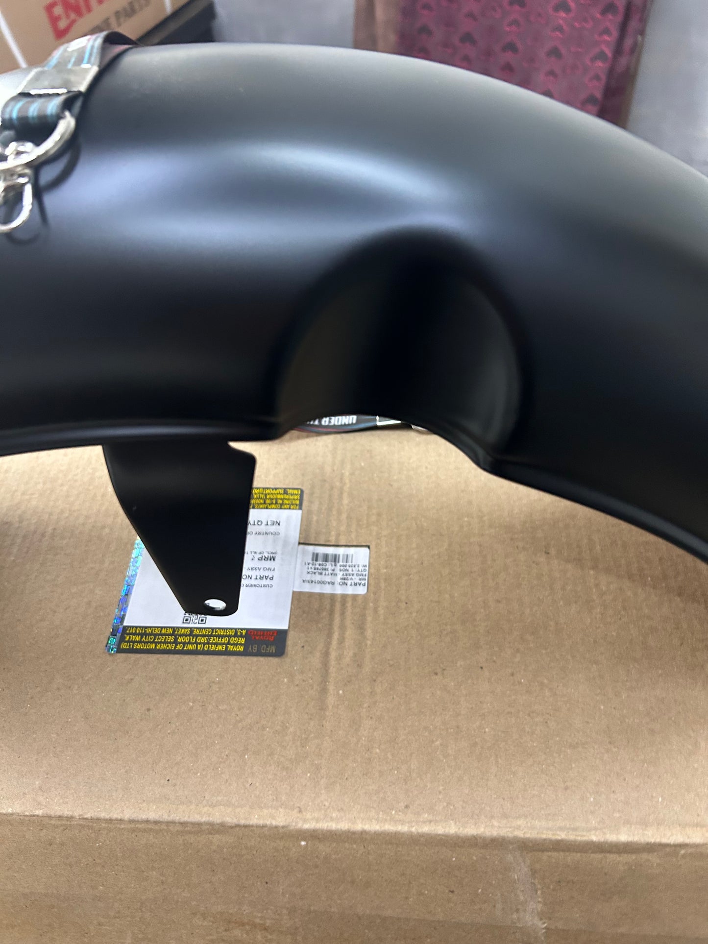 Genuine Royal Enfield Front Mudguard Assembly (FMG) – Matt Black – RAG00143/A ALL NEW CLASSIC 350 - DARK STEALTH BLACK