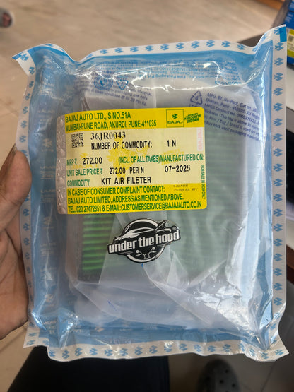 Bajaj 36JR0043 Air Filter Kit – Genuine Air Cleaner Element for Pulsar N150, N160 & Compatible Models