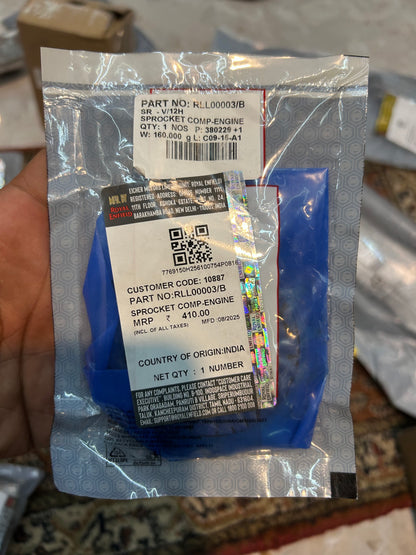 Royal Enfield Engine Sprocket – RLL00003/B (Front Sprocket) – Genuine OEM for Classic 350, Meteor 350, Hunter 350, Bullet 350 (J-Series)