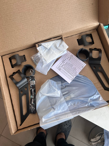 Royal Enfield 1990530 Black Painted Instrument Cowl — OEM Windshield / Flyscreen for Bear 650