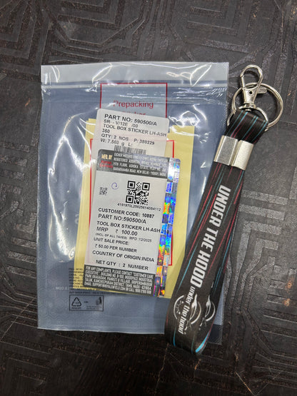 590500/A Royal Enfield – Tool Box Sticker LH (Ash 350) for Classic 350 UCE (Left Side) | Genuine OEM