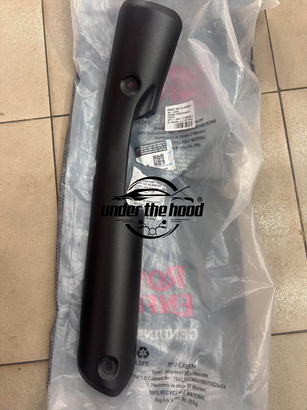 Royal Enfield RLX00974/F Exhaust Pipe Guard – OEM Exhaust Heat Shield for Hunter 350