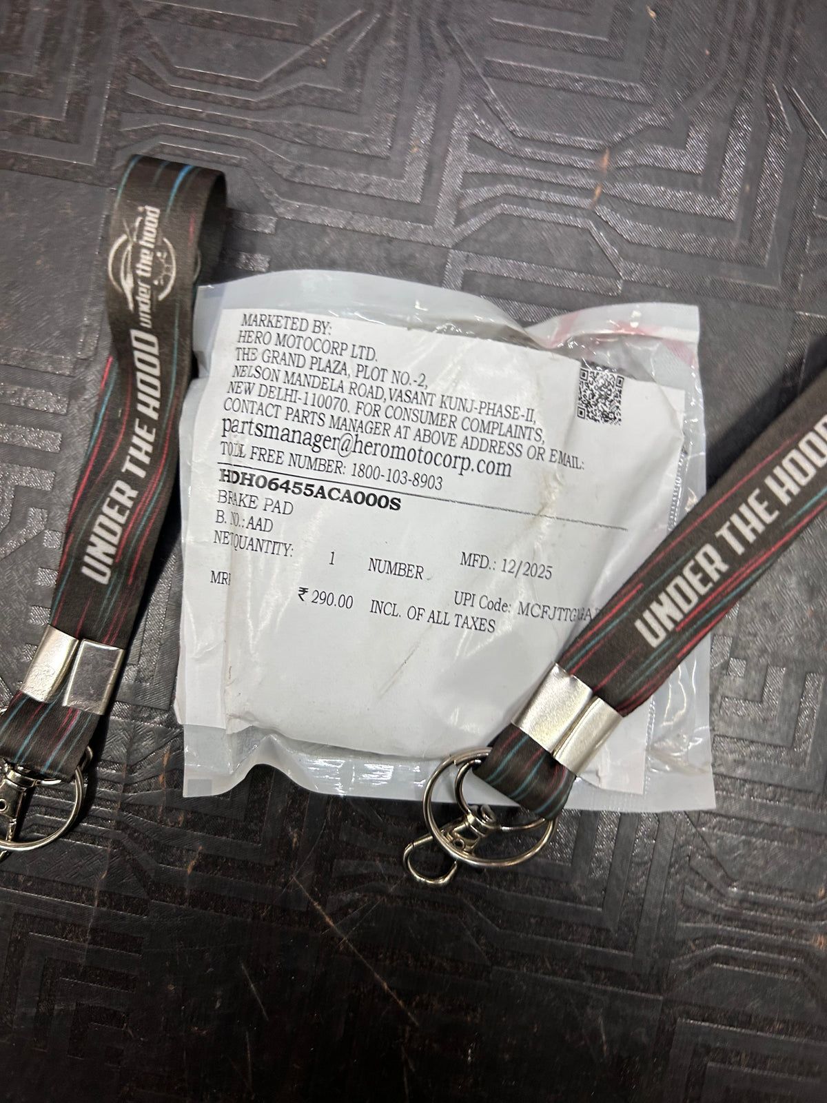 Hero Genuine Front Brake Pad Set – HDH06455ACA000S (06455ACA000S) | Hero Mavrick 440 | Harley-Davidson X440 / 440X