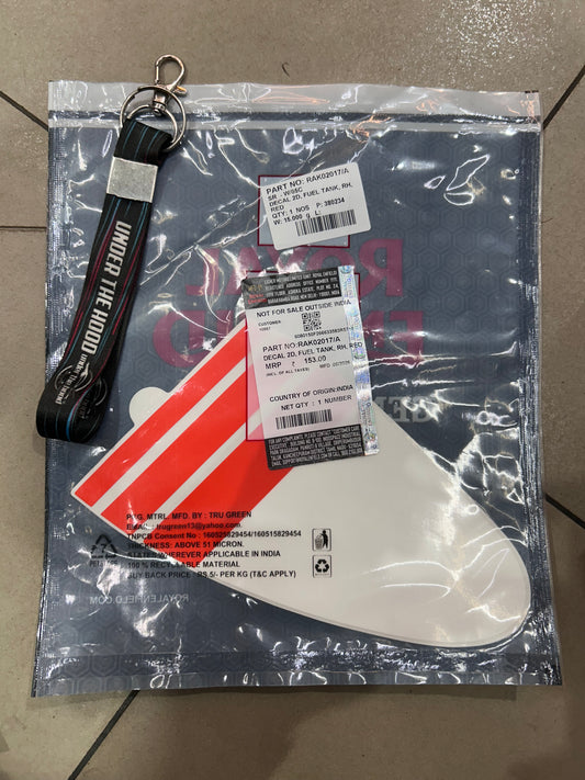 Royal Enfield Hunter 350 Fuel Tank Decal RH Red RAK02017/A
