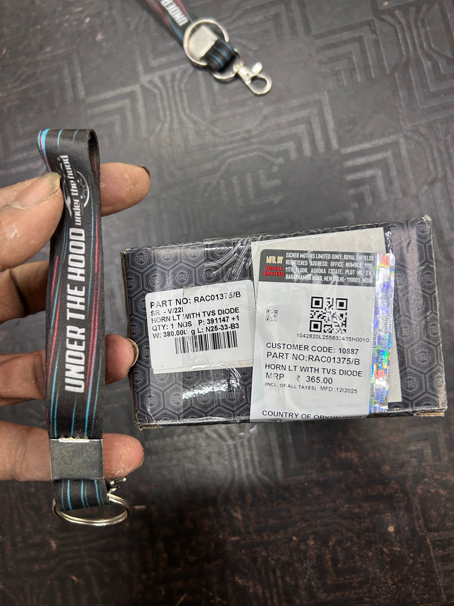 RAC01375/B Royal Enfield Horn LT (Low Tone) with TVS Diode for Bear 650 | Genuine OEM