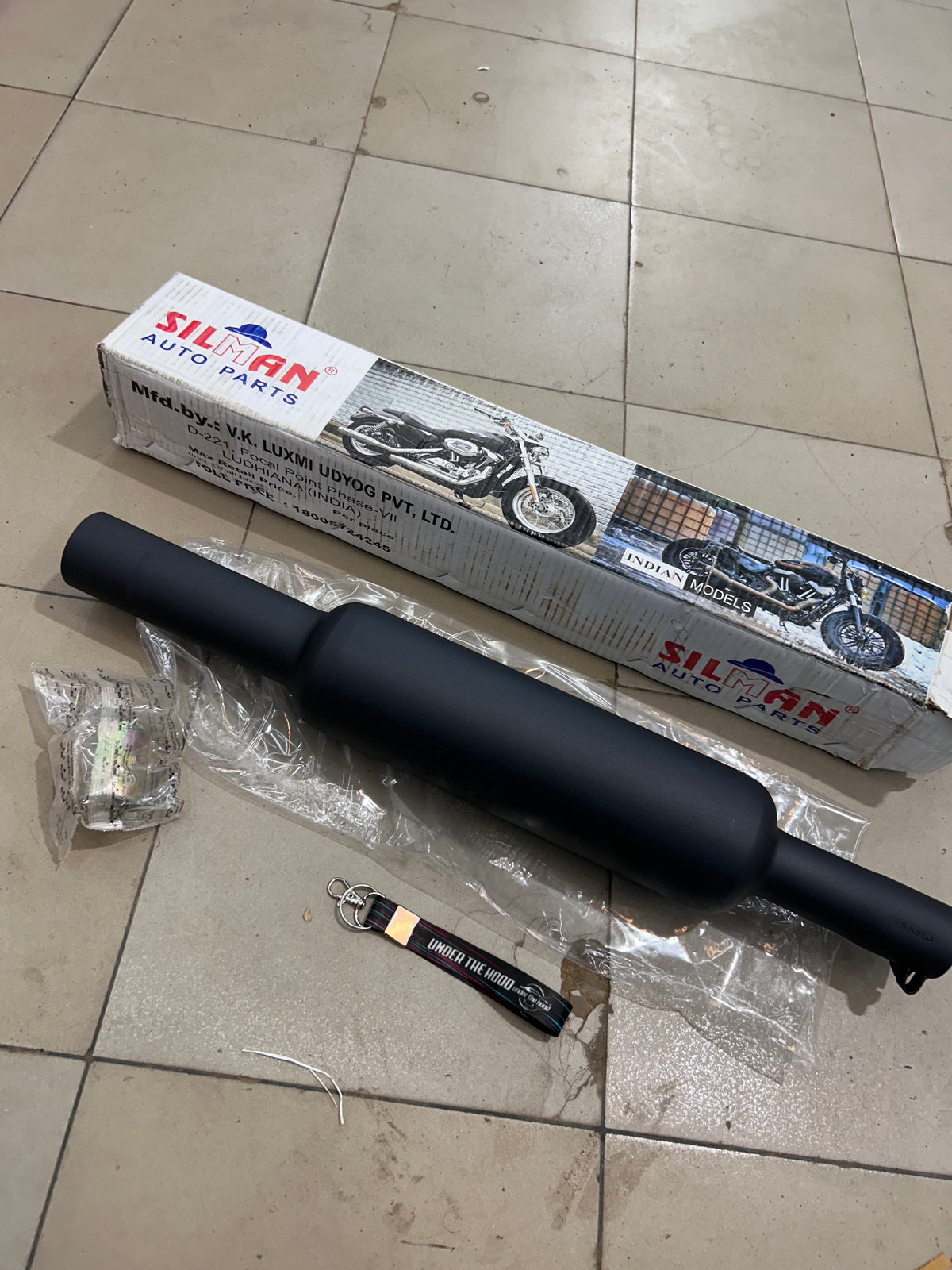 Silman Short Punjab Big Mouth 57mm Black Silencer for Classic 350 Reborn, Meteor 350 & Bullet 350 J-Series | LSM4-B