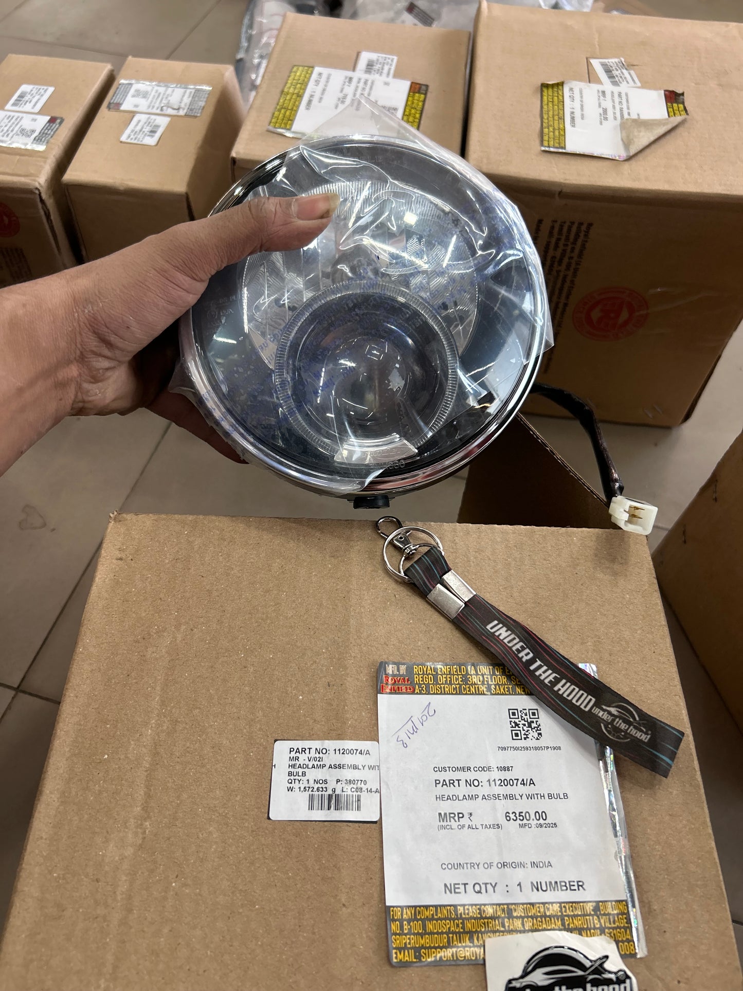 Royal Enfield Headlamp Assembly with Bulb – 1120074/A | OEM Headlamp for Thunderbird-X 350