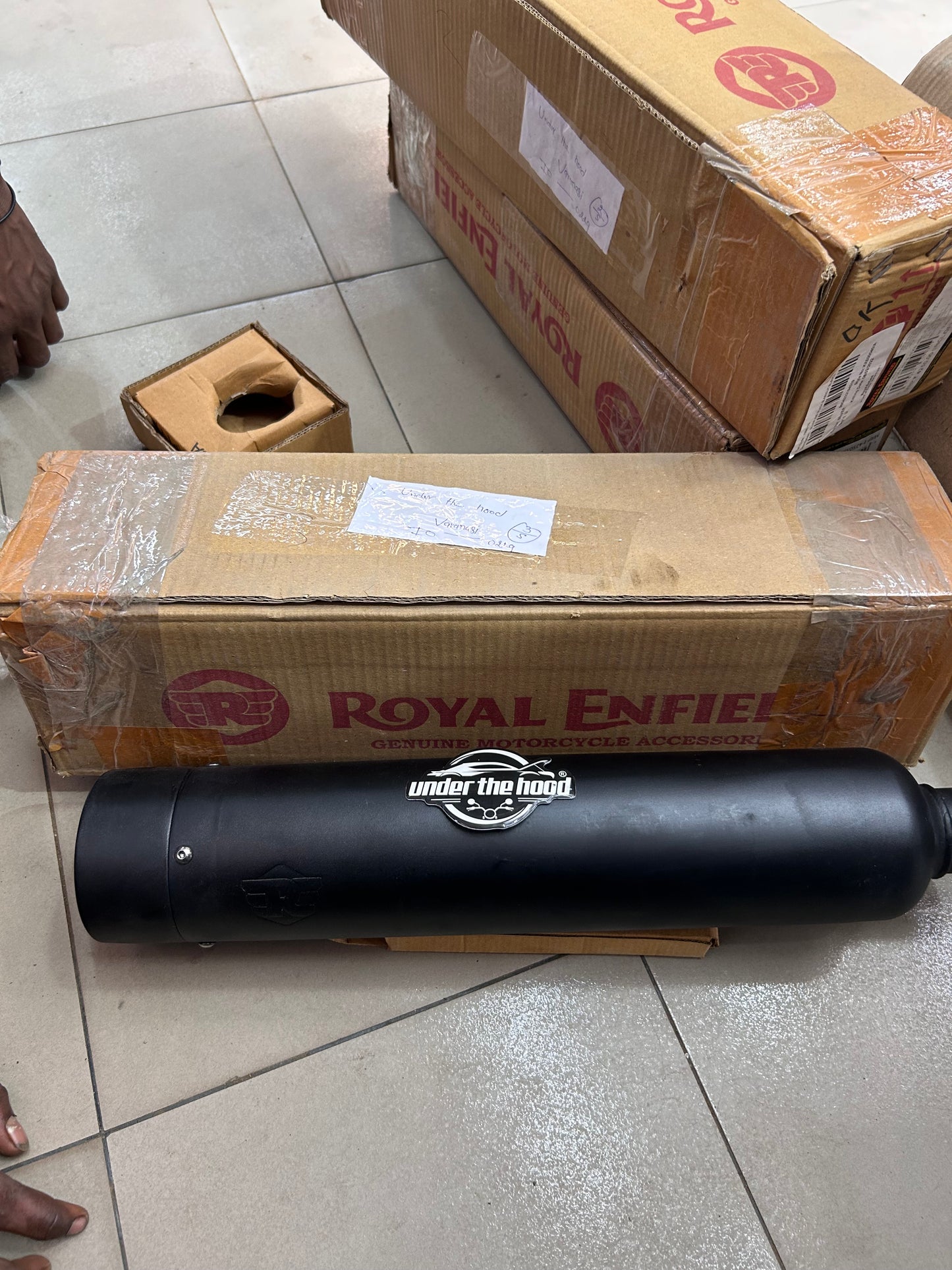 Royal Enfield 1990725 Black Straightcut Silencer-IN — Classic 350 UCE OEM-Style Silencer