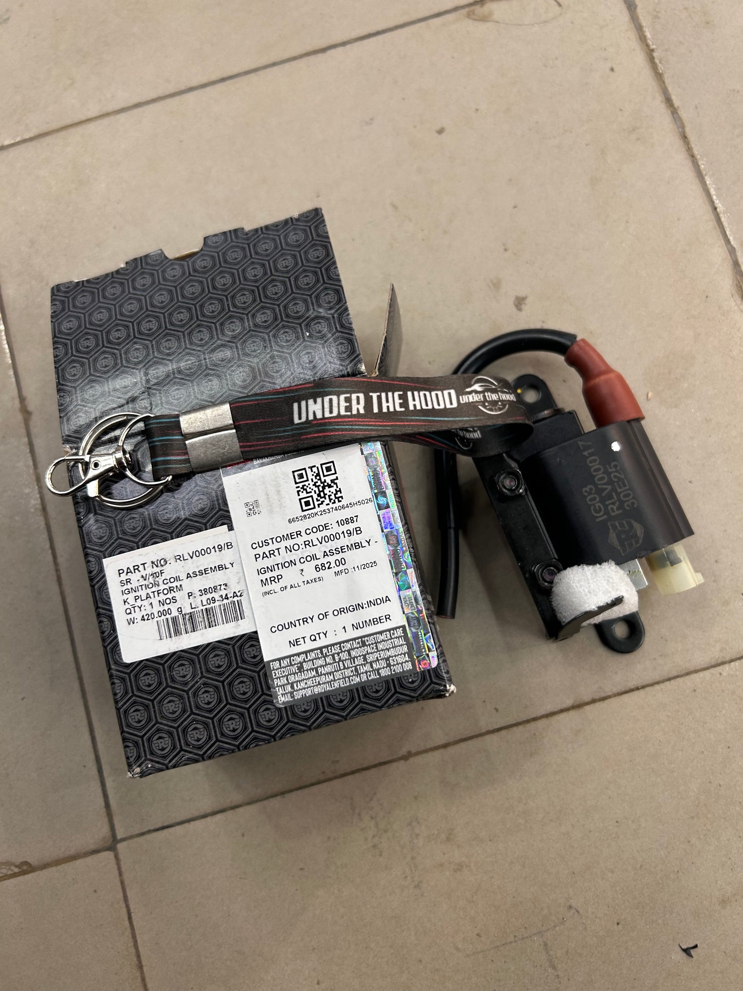 Royal Enfield RLV00019/B Ignition Coil Assembly – K-Platform Sherpa 450 for Himalayan 450 & Guerrilla 450