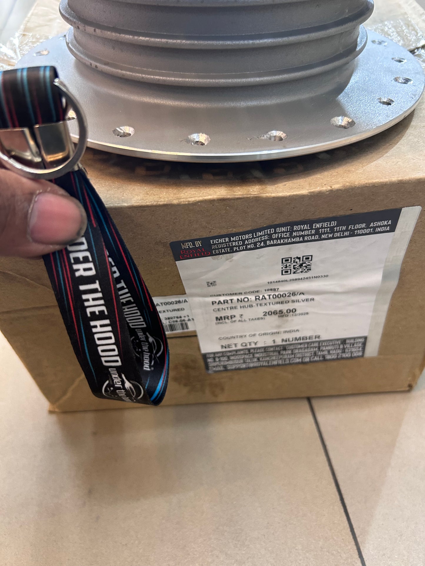 Centre Hub (Rear Drum Hub) – Classic 350 UCE / Bullet 500 UCE – RAT00026/A (Textured Silver, Replaces 804006 / 141103)