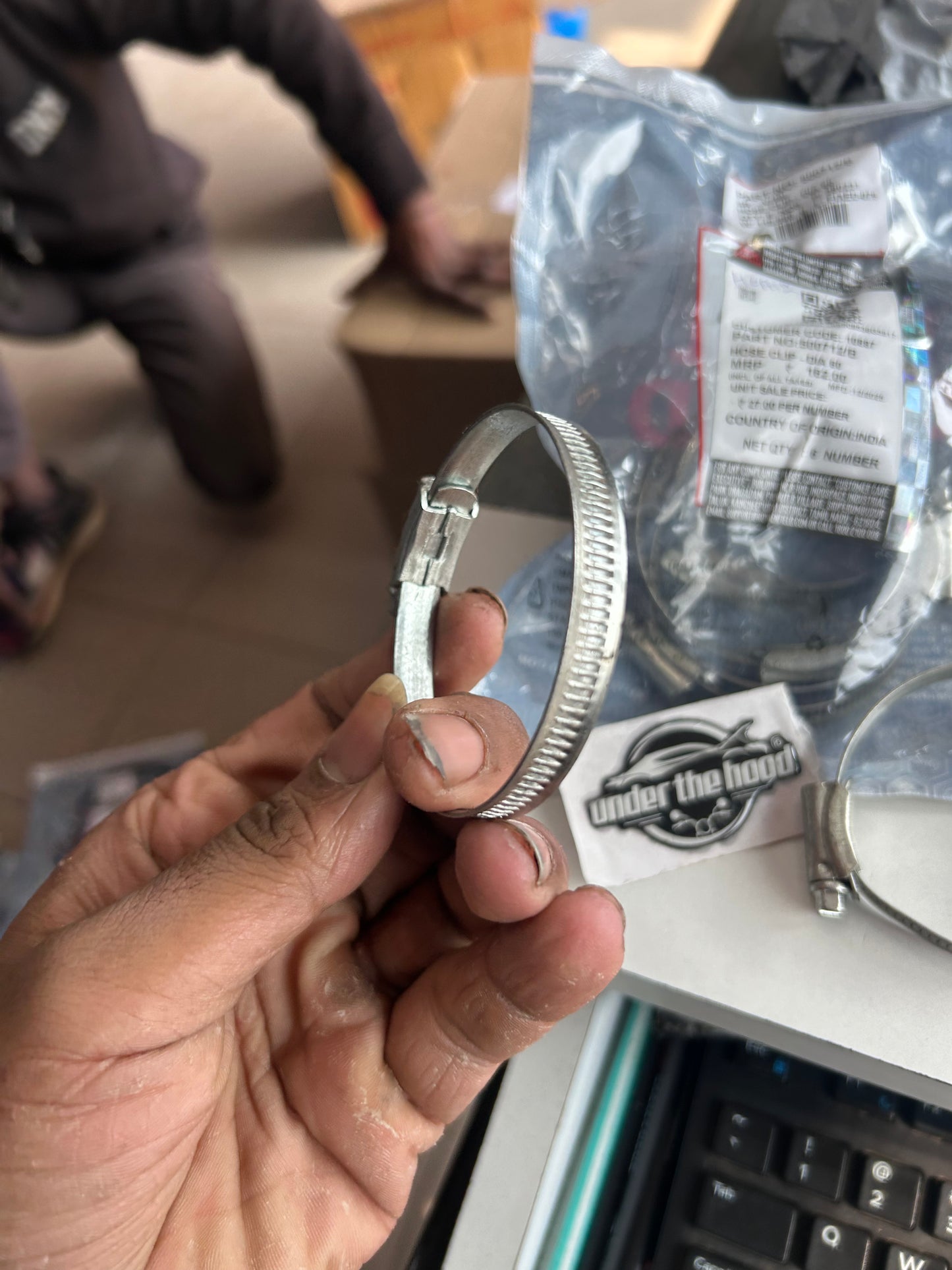 Royal Enfield 500712/B Hose Clip Dia 60 (60mm Jubilee Clamp) | Himalayan 411 Euro 4 (LS410) + Bullet 350/500 UCE, Electra 350 UCE, Thunderbird & Machismo