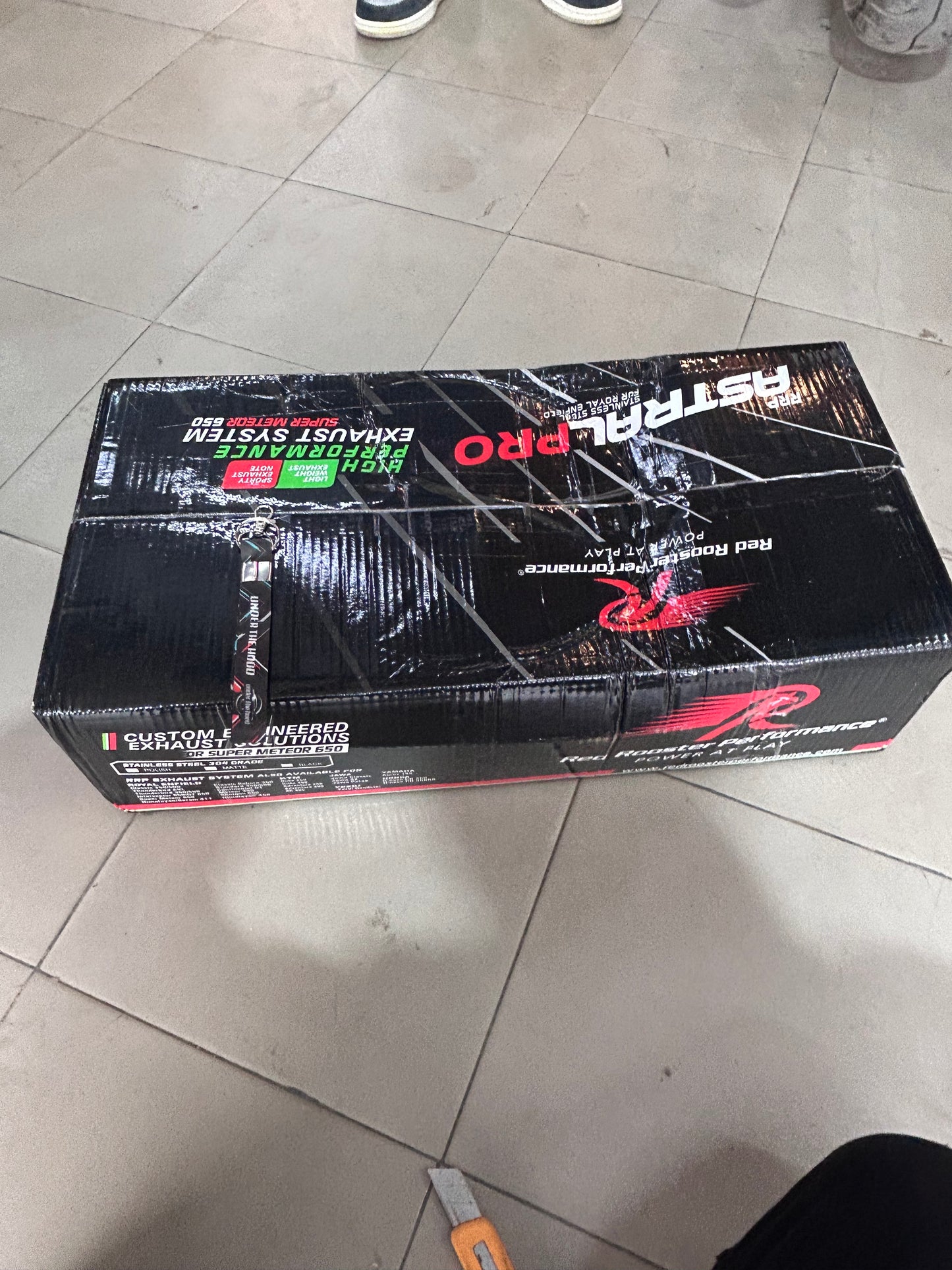 Red Rooster Astral Pro Polish Exhaust for Royal Enfield Super Meteor 650 – SS304, DB Killer, Performance Slip-Ons