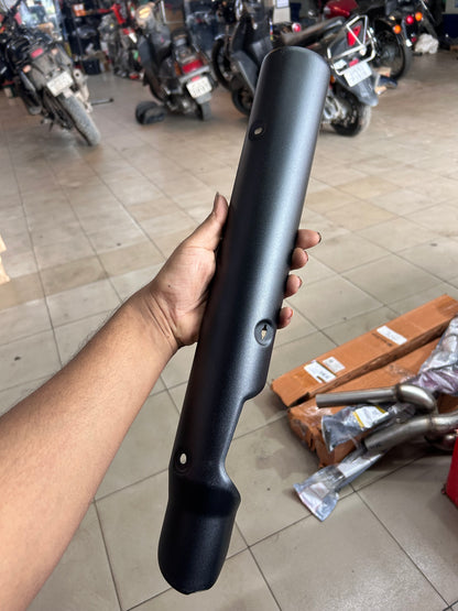 Royal Enfield RLX00493/E – Exhaust Pipe Guard (CED Black) | OEM for New Bullet 350 & Classic 350 Reborn (J-Series)