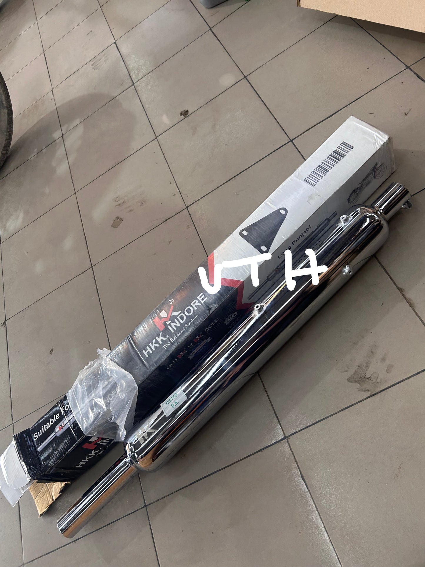 HK Long Punjab Silencer Small Mouth – Direct Fit for Royal Enfield UCE Models