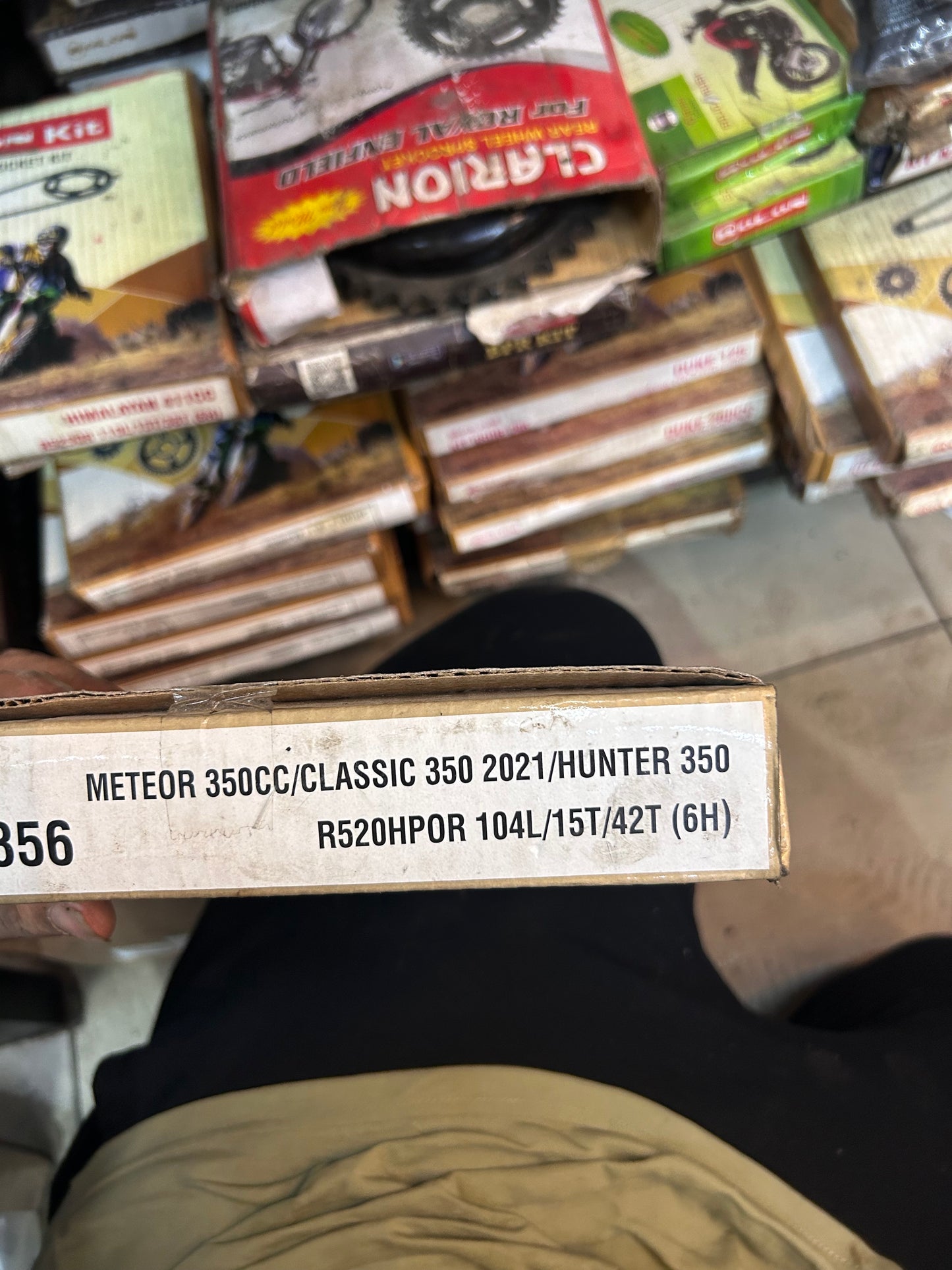 Rolon HPOR 356 High-Performance O-Ring Chain & Sprocket Kit for Royal Enfield Meteor 350, Classic 350 Reborn & Hunter 350 (15T/42T, 520, 104 Link)