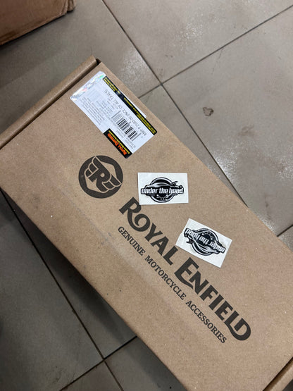 Royal Enfield Black Passenger Backrest Mounts KXA00625 — OEM Cast-Alu Mounts for Meteor 350