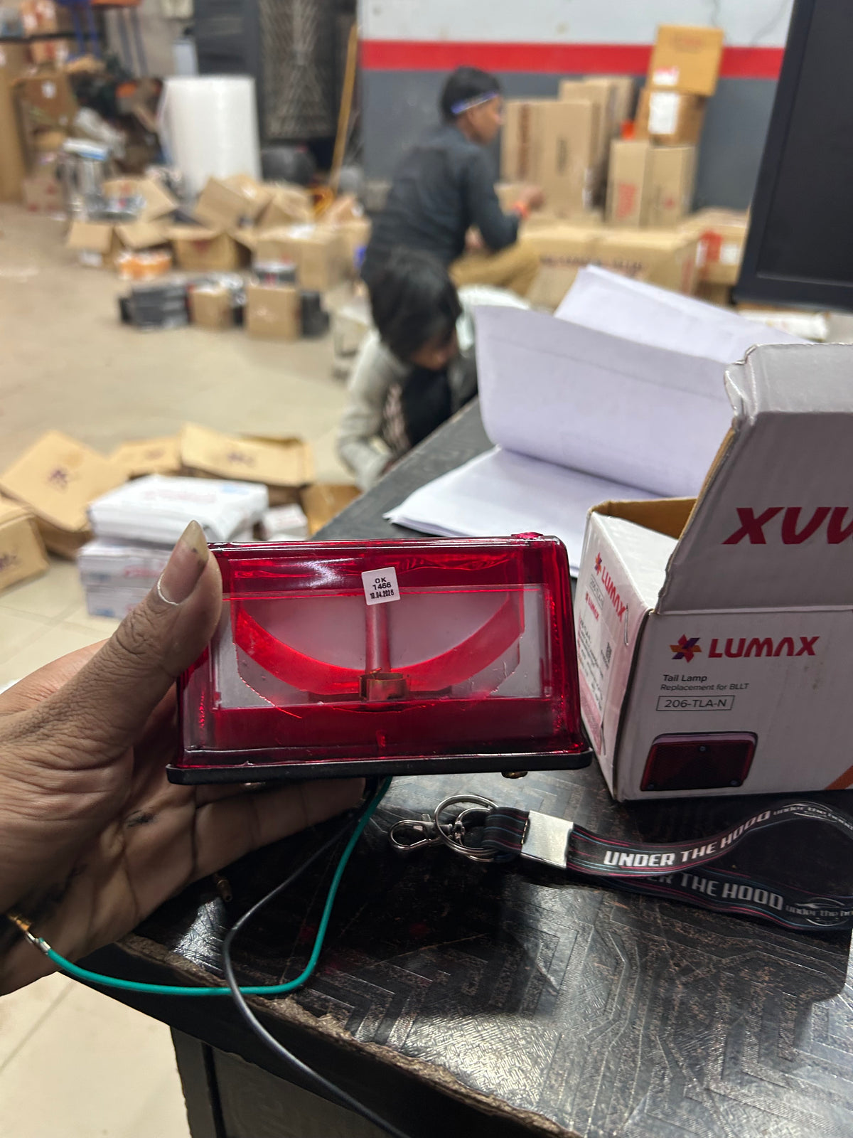 Lumax American Type Retro Tail Light for Royal Enfield Bullet 350 – Old School Square Backlight | 206-TLA-N
