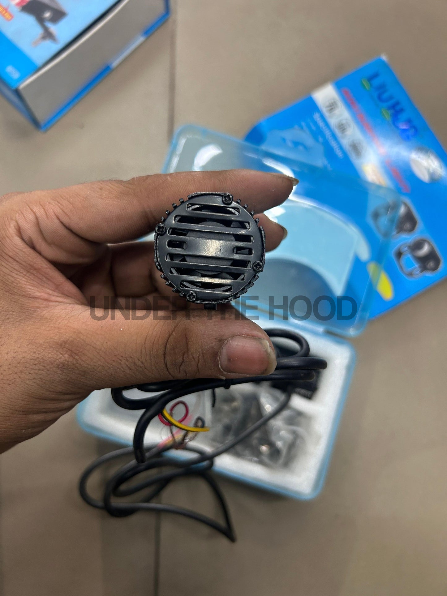 HJG Mini Drive Original LED Fog Light Set – Yellow Low Beam & White High Beam, Dual-Color 40W (9-80V), IP67 Waterproof, Universal Fit for Bikes & Cars + 3-Way Switch