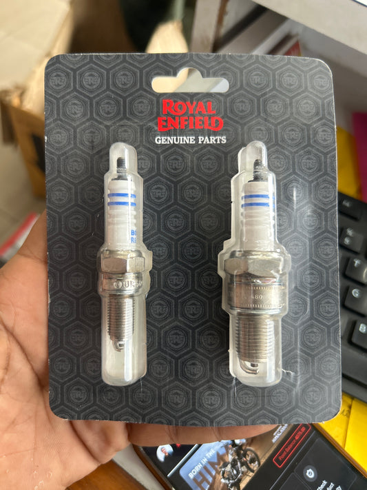 Royal Enfield OEM spark plug kit 888237 dual plug for UCE 350cc engine
