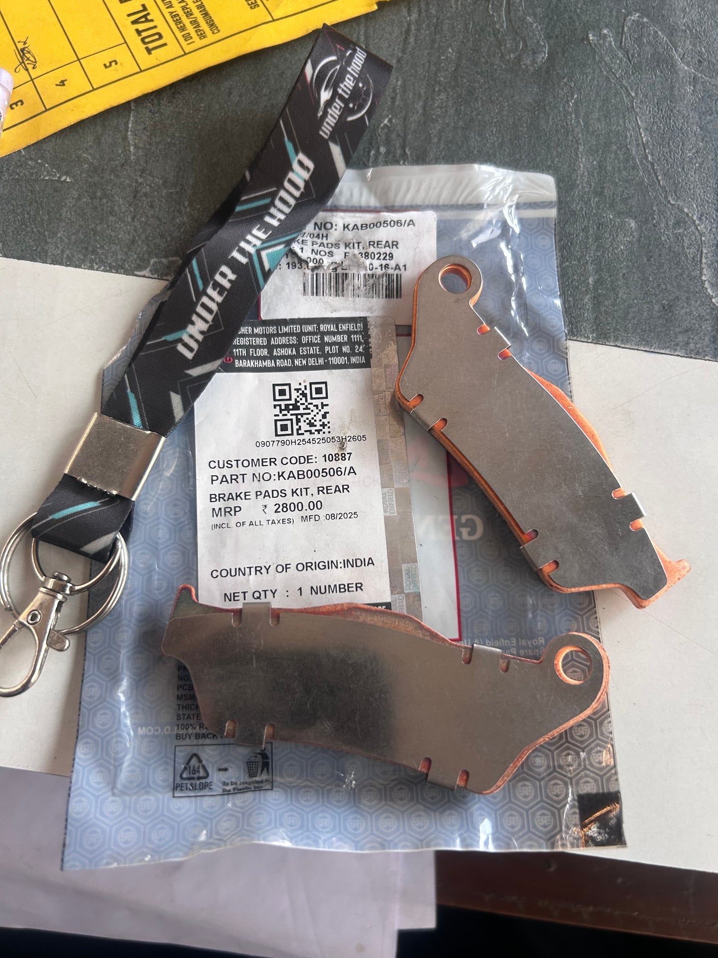 Royal Enfield KAB00506/A – Rear Brake Pads Kit for Super Meteor 650, Classic 650, Shotgun 650 &