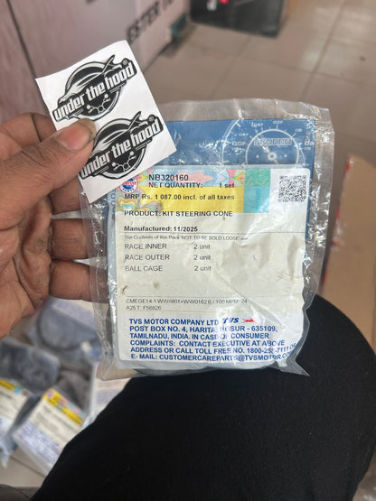 TVS Genuine Steering Races Kit (Steering Cone Set) for Apache RR 310 – Part No. NB320160