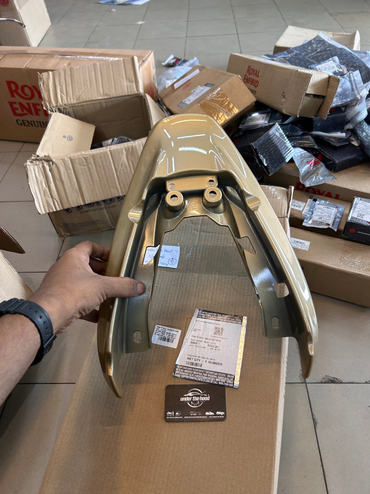 Royal Enfield Guerrilla 450 Gold Dip Rear Mudguard RAQ00719/B