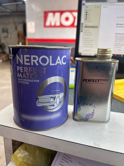 Nerolac Perfect Match PM 301 PU Matt Clear Coat – 1 Litre (Base 750ml + Hardener 250ml) | Premium Automotive Finish