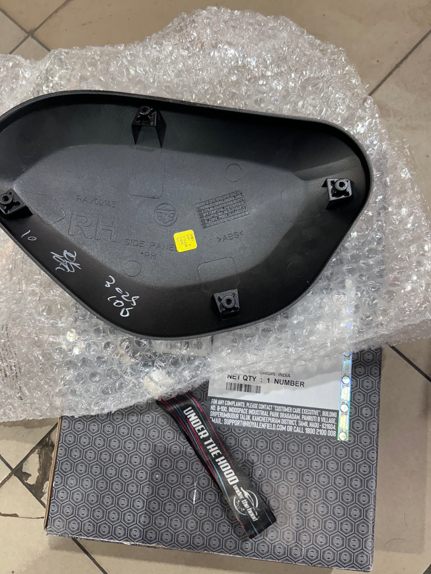 Royal Enfield Side Panel with Sticker RH Grey RAV01160/A for Hunter 350 Dapper Grey