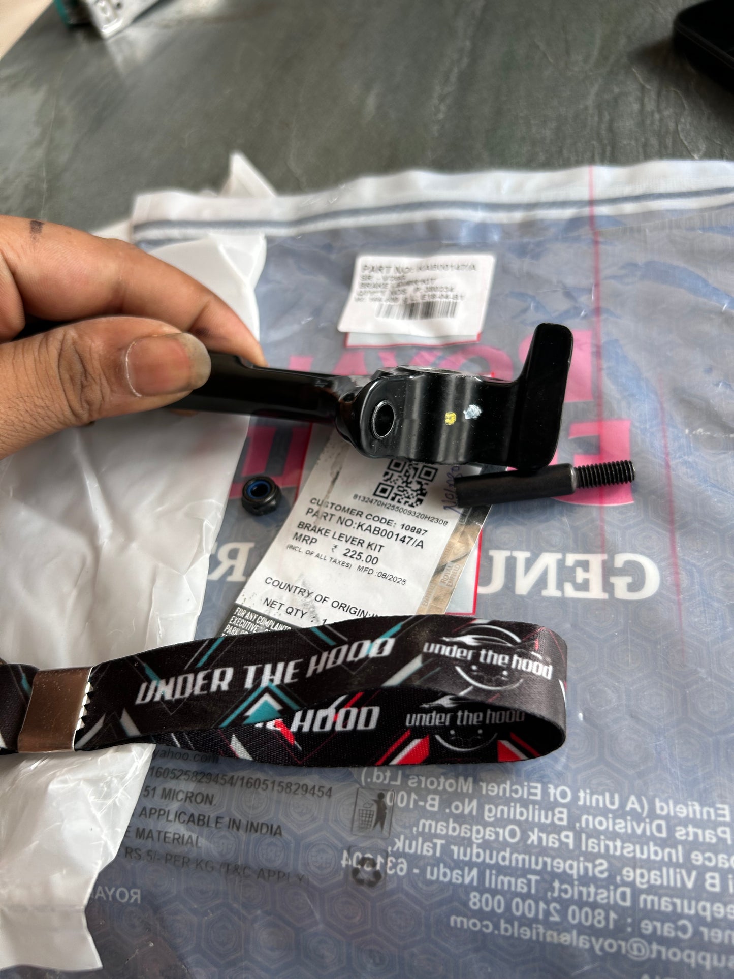 Royal Enfield KAB00147/A Front Brake Lever Kit Black – Hunter 350