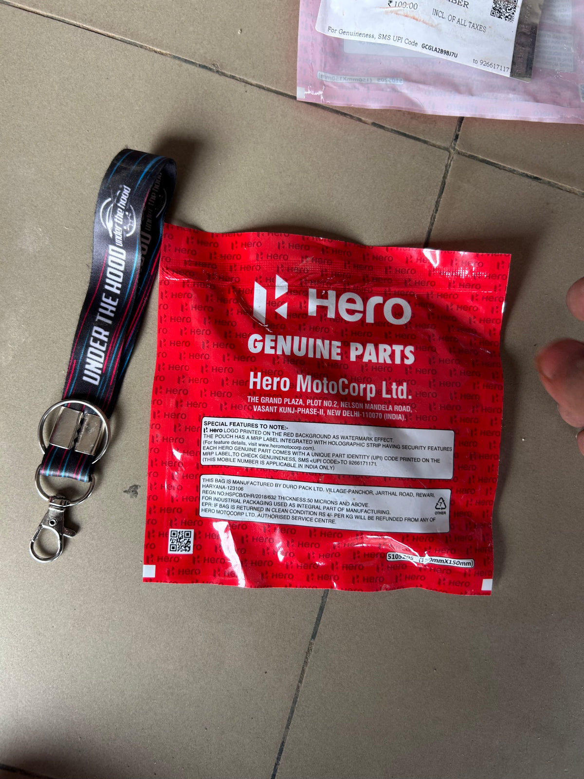 Hero Glamour / Splendor+ / Xoom / Passion Pro Front Reflex Reflector | Genuine Front Reflector | 33760ACP001S