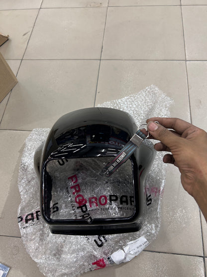 Hero ProParts Splendor Plus / Splendor Pro Front Visor Black | Headlight Cowl / Front Mask | 83401KCC900SPOR0S
