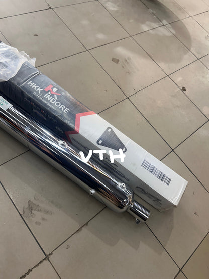 HK Long Punjab Silencer Small Mouth – Direct Fit for Royal Enfield UCE Models