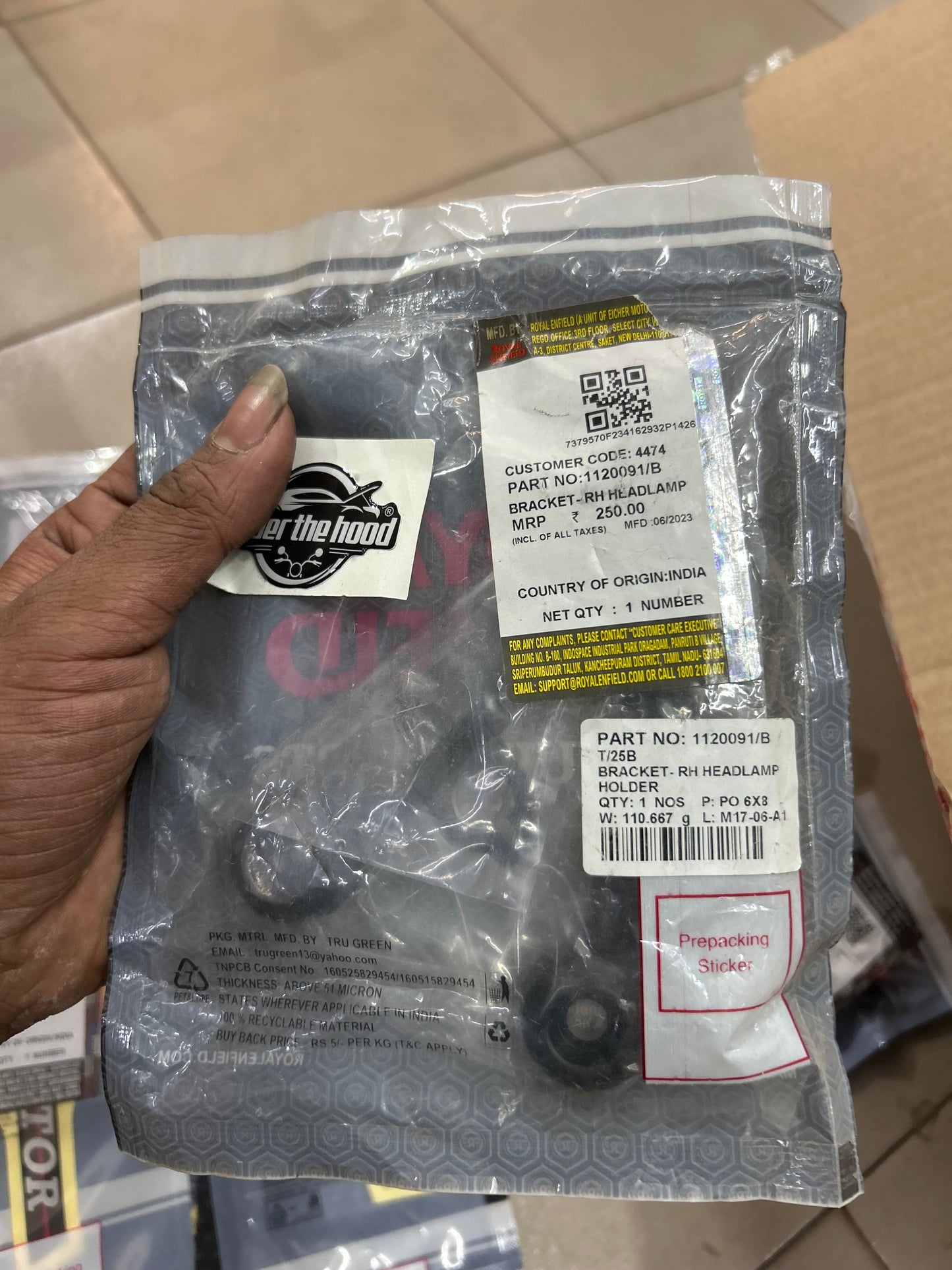 Royal Enfield Thunderbird X 350/500 Right Headlamp Holder Bracket – 1120091/B