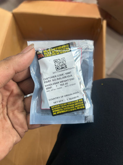 RAL00610/A – Genuine Royal Enfield Handlebar Weight End for Continental GT 650 (BS6)