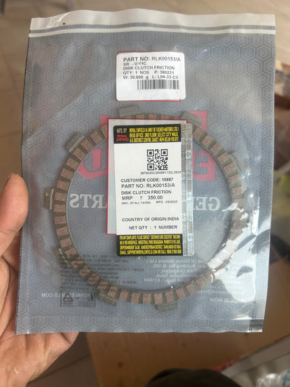 RLK00153/A - Royal Enfield Himalayan 450 Clutch Friction Disc Plate (OEM)