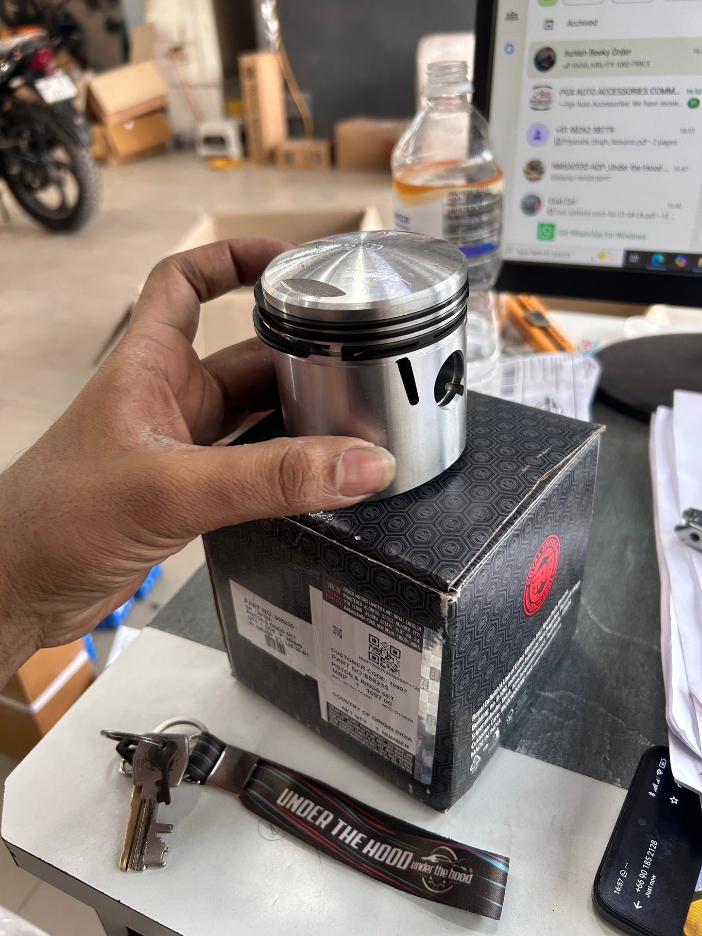 Piston & Rings Set for Royal Enfield Standard 350, Electra 4S & Electra 5S – Genuine Royal Enfield 888235
