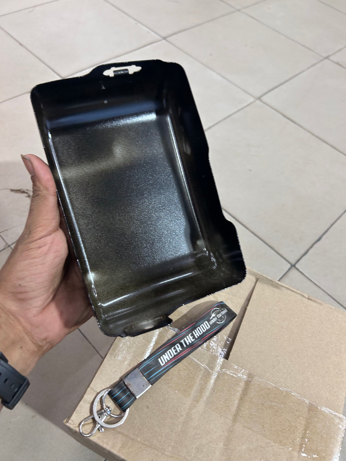 Royal Enfield Bullet 350 J-Series RH Rectangular Side Box Assembly – Gloss Black – RAV00759/A